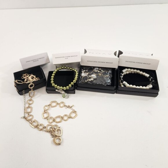 Avon Bracelet Lot Unique Elements Inspiration Enchanting Evening Statement - Picture 1 of 9